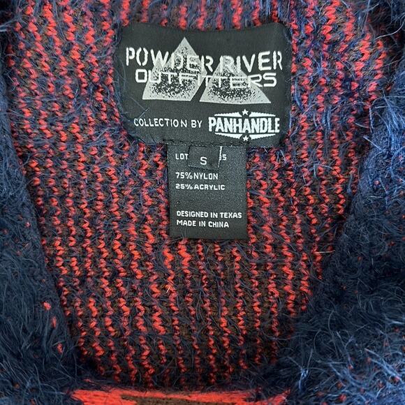 Powder River Outfitters Fringe Pullover Sweater Boho Aztec Southwestern Size S - Picture 10 of 11